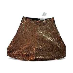 Sequin Copper Colored Skirt size M NWT!